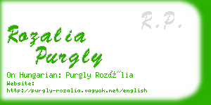 rozalia purgly business card